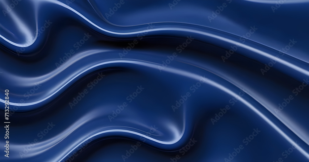 Obraz premium Dark blue simple liquid texture. abstract background