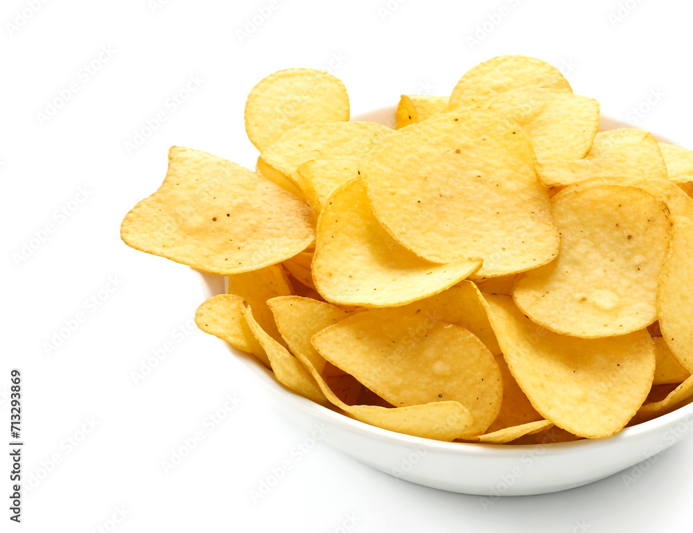 potato chips isolated on white potato chips isolated on white