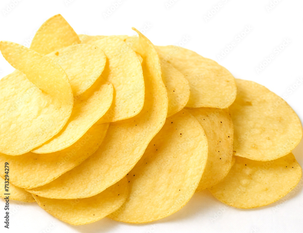 potato chips isolated on white potato chips isolated on white