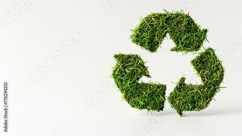 A recycle symbol made of grass © Flowstudio