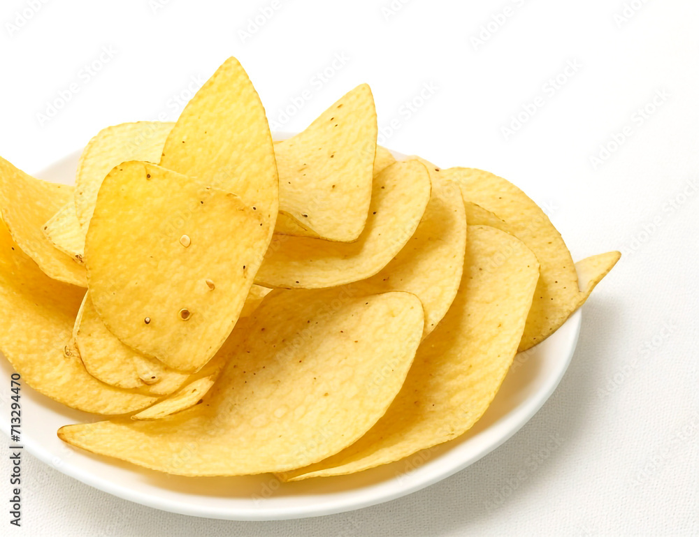 potato chips isolated on white potato chips isolated on white
