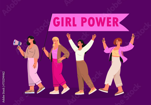 Girl power vector poster