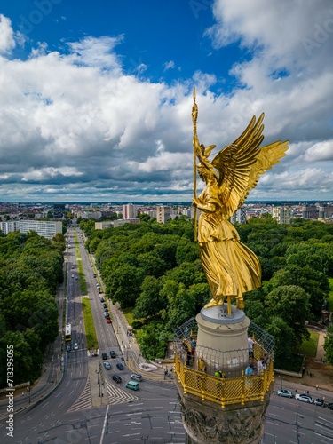 Photography Closeup of Victory Column in Berlin, Germany