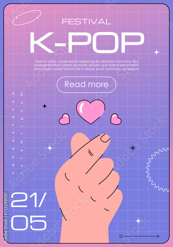 K pop poster vector