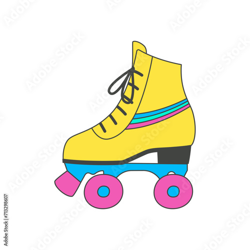 Roller shoes isolate on a white background.