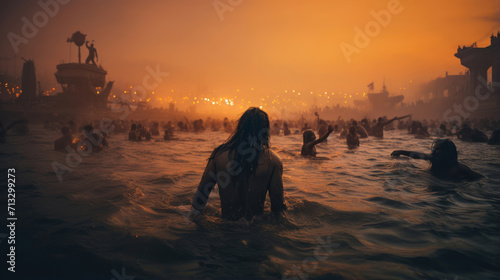 Sacred Dip: Kumbh Mela's Holy Ritual at Ganges