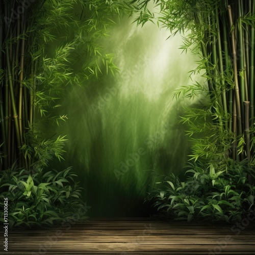 Bamboo Bliss  Sunlight Piercing Through a Serene Bamboo Forest Scene   a tranquil and idyllic photo backdrop  capturing the essence of a nature retreat in a bamboo haven. 