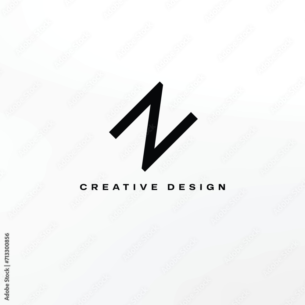 Fototapeta premium Flat Minimal Z logo design