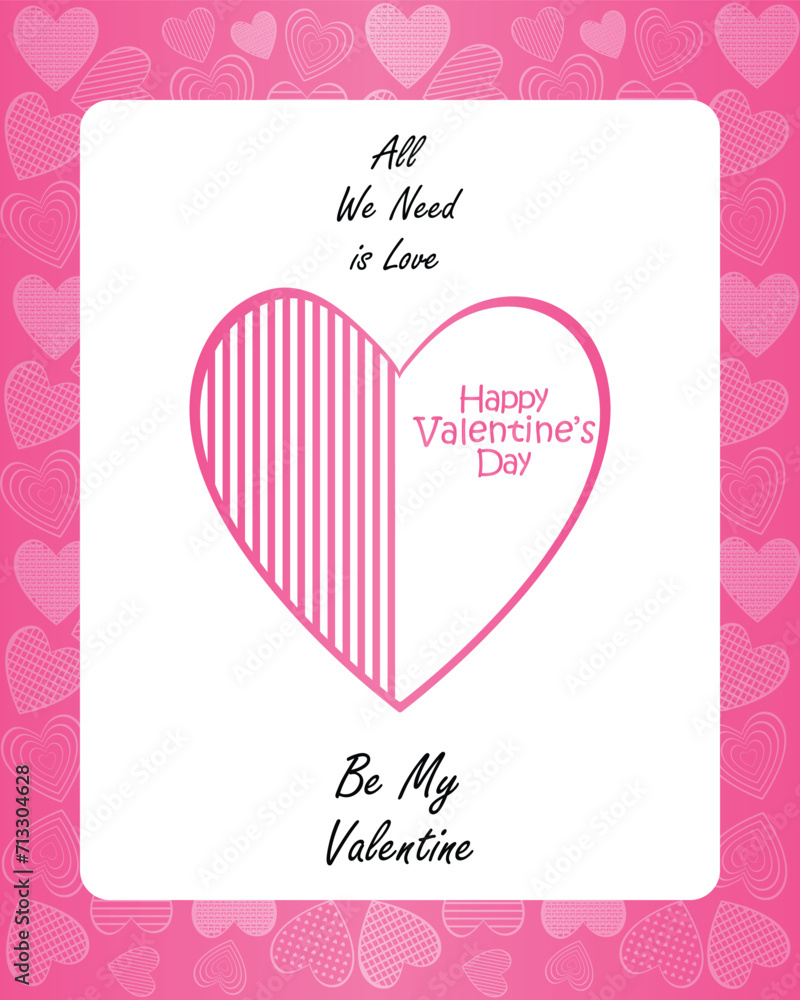 Happy valentines day. Vector banner, greeting card, flayer, poster, with text Happy valentines day Happy valentines day. Vector banner, greeting card, flayer, poster, with text Happy valentines day