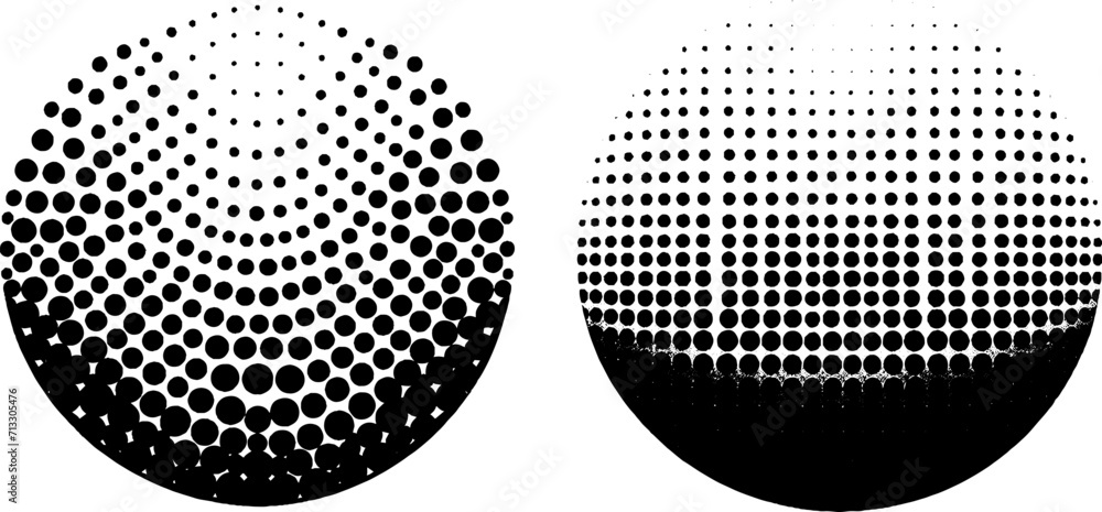 Halftone dot tone grunge effect abstract pattern texture vector graphic retro illustration.gradient geometric element art shape modern creative pop wallpaper vintage monochrome print frame