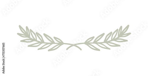 minimalist illustration of laurel wreath photo