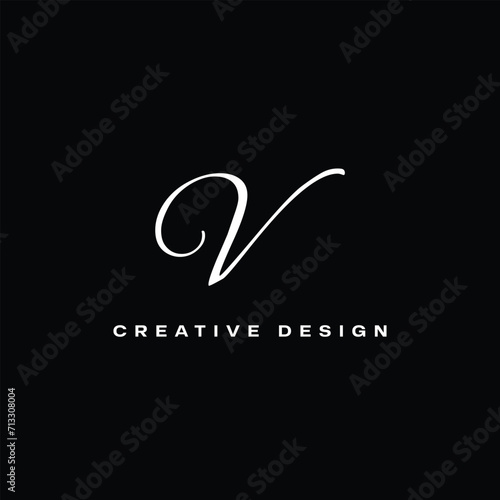 Flat Minimal CV logo design