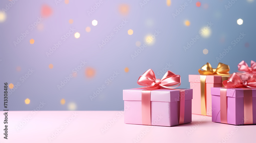 Gift box background with copy space for Christmas gifts, holidays or birthdays Gift box background with copy space for Christmas gifts, holidays or birthdays