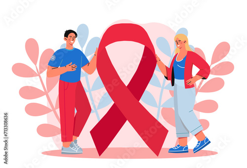 World AIDS day vector poster