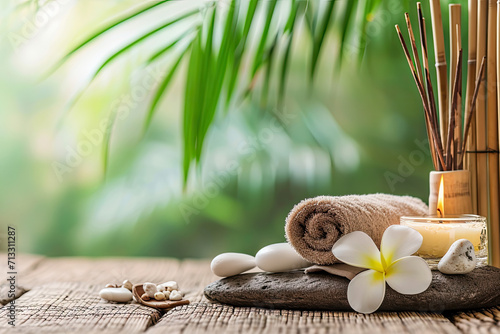 Massage themed background   large copy space