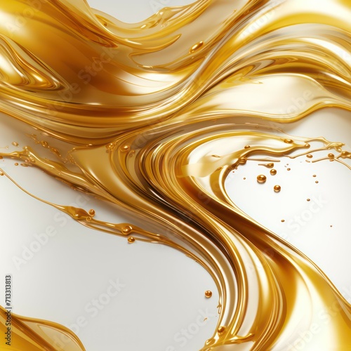 Seamless abstract golden liquid splash pattern background