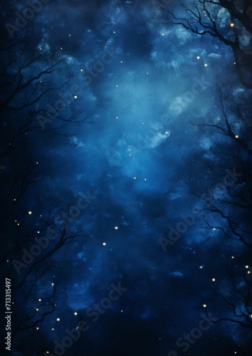 Serene Night Sky With Stars and Trees © we360designs