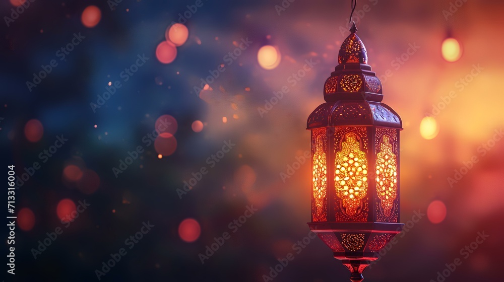 Arabic lanterns on bokeh background. Ramadan Kareem. Arabic lanterns on bokeh background. Ramadan Kareem.