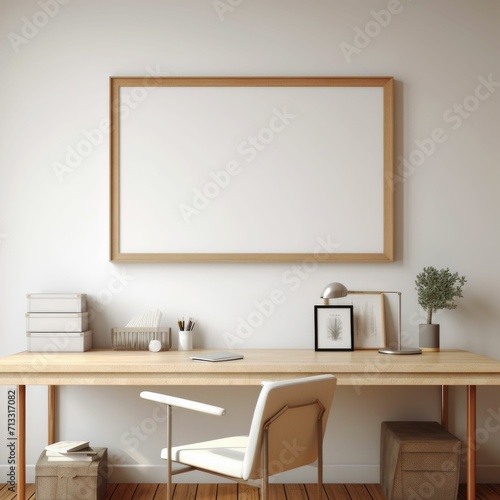 Desk With Chair and Picture Frame © we360designs