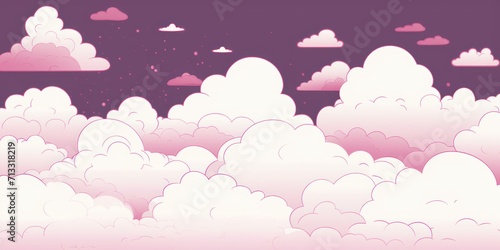 Ivory magenta and cloud cute square pattern