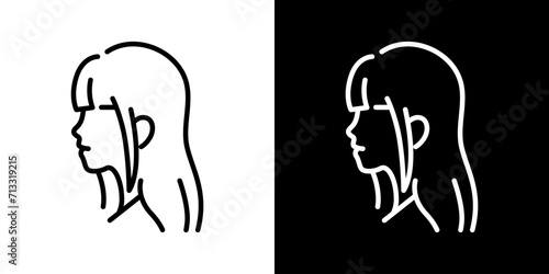 シンプルなヘアサロンアイコン
