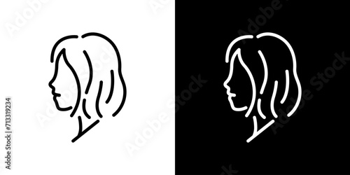 シンプルなヘアサロンアイコン