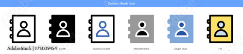 Contact Book Icon Set