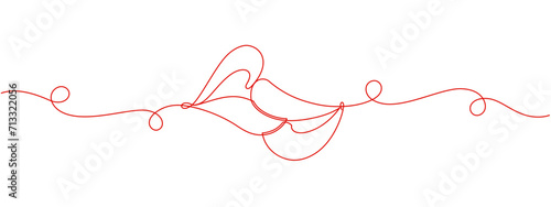 kiss on the lips line art vector illustration. valentine's day element design