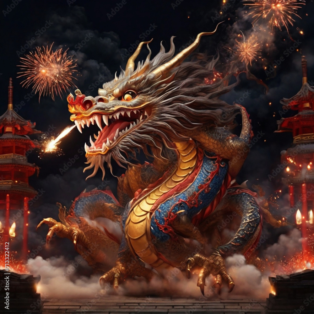 chinese dragon happy new year 