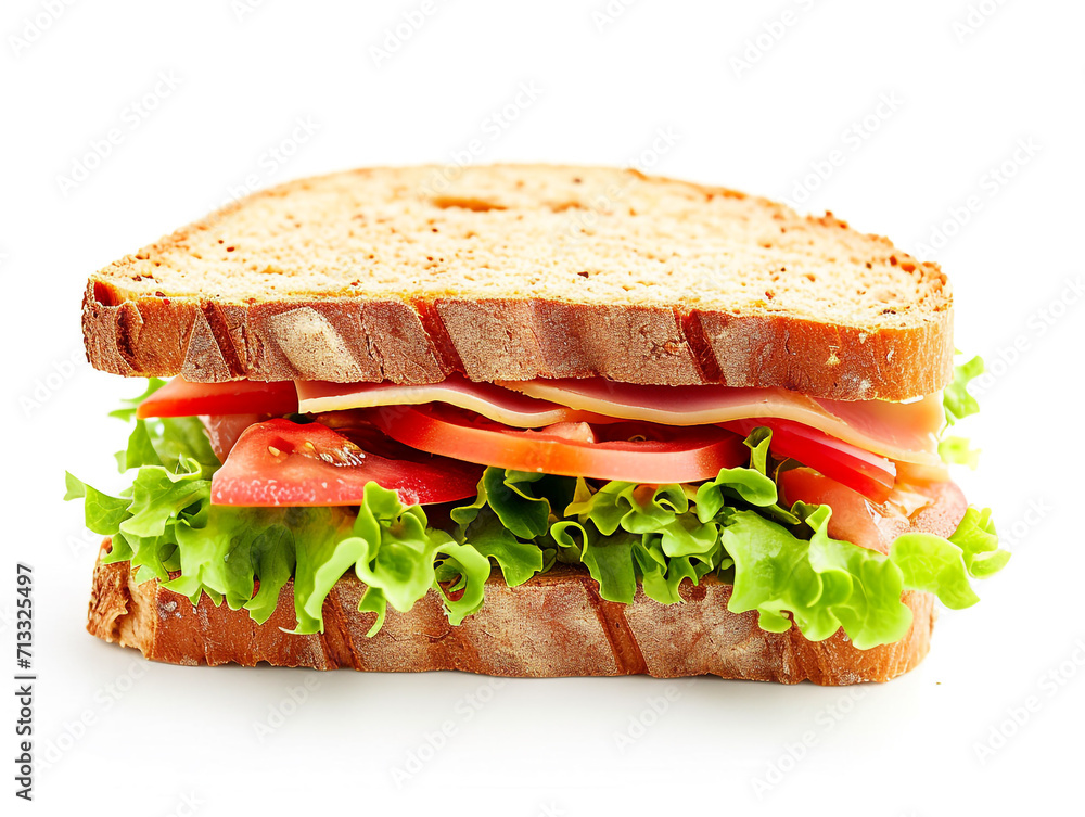Sandwich isolated on white background in minimalist style. Sandwich isolated on white background in minimalist style.