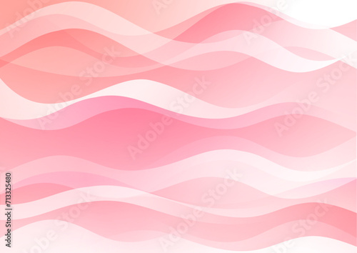 曲線　流線　波　和　ピンク　桃　コーラルピンク　イメージ　背景