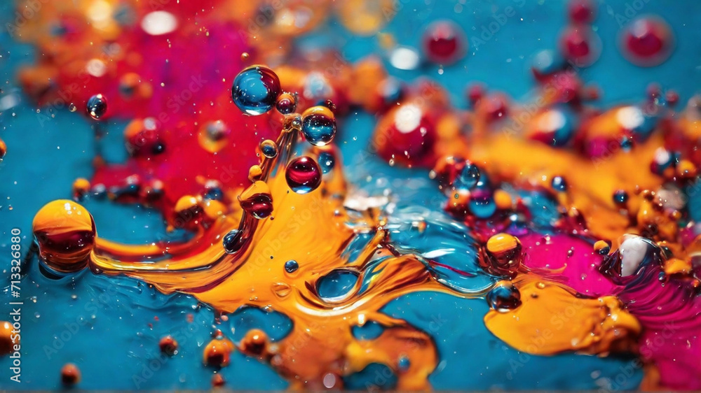 Abstract colorful liquid water splash Abstract colorful liquid water splash