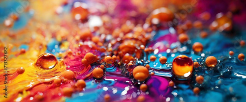 Blur abstract colorful liquid water splash