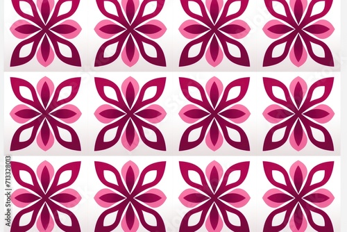 Magenta aperiodic geometric seamless patterns for hydraulic tile