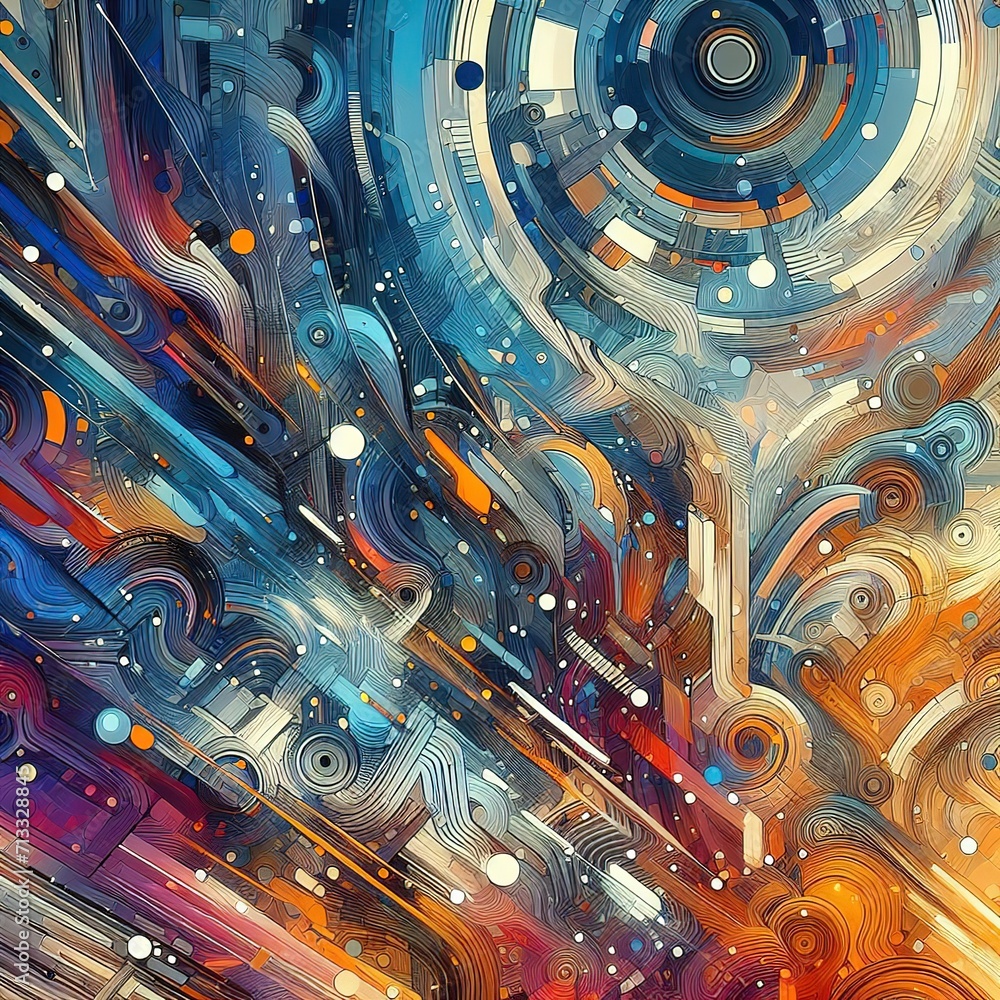Abstract painting color texture modern futuristic pattern loseup of the painting colorful background