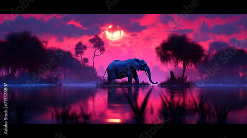 An elephant Beautiful picture Generative AI
