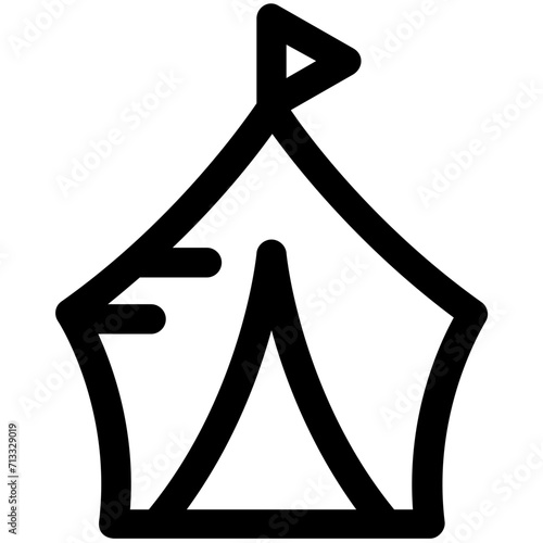 Tent Vector Icon