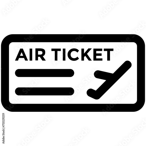 Air Ticket Vector Icon