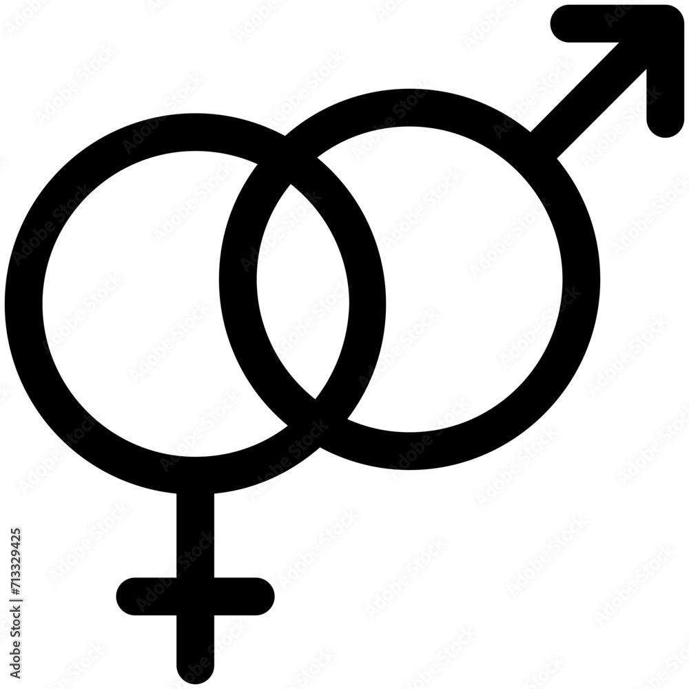 Gender Symbols Vector Icon Gender Symbols Vector Icon