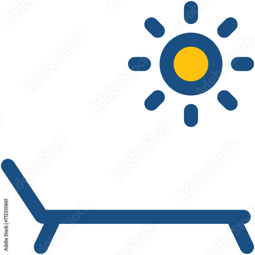 Sunbathe Vector Icon