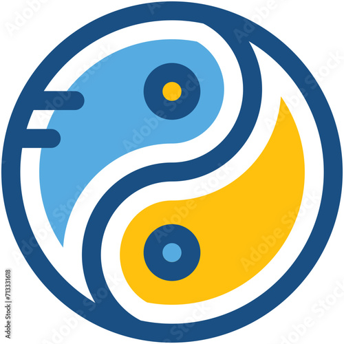 Yin Yang Vector Icon