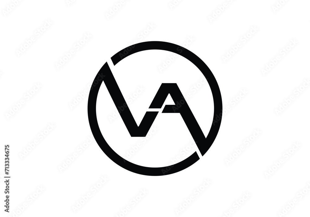 Initial monogram letter VA logo Design vector Template. VA Letter Logo Design. Initial monogram letter VA logo Design vector Template. VA Letter Logo Design.