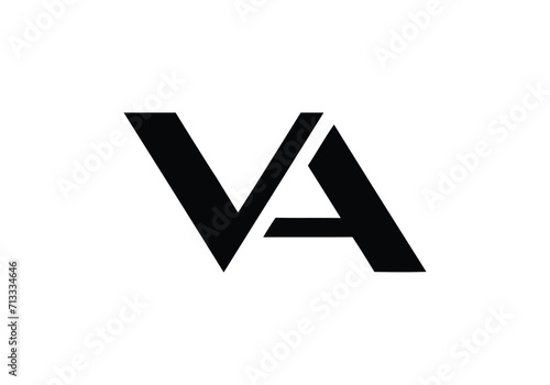 Initial monogram letter VA logo Design vector Template. VA Letter Logo Design. 