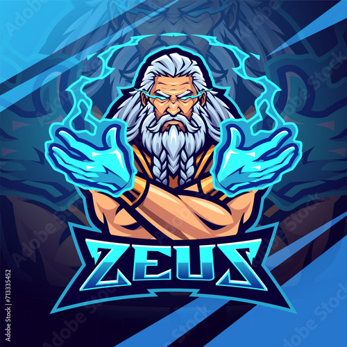 Zeus esport mascot logo design
