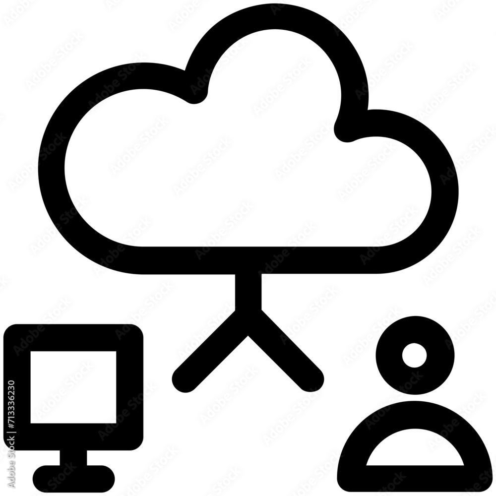 Cloud Sharing Vector Icon Cloud Sharing Vector Icon