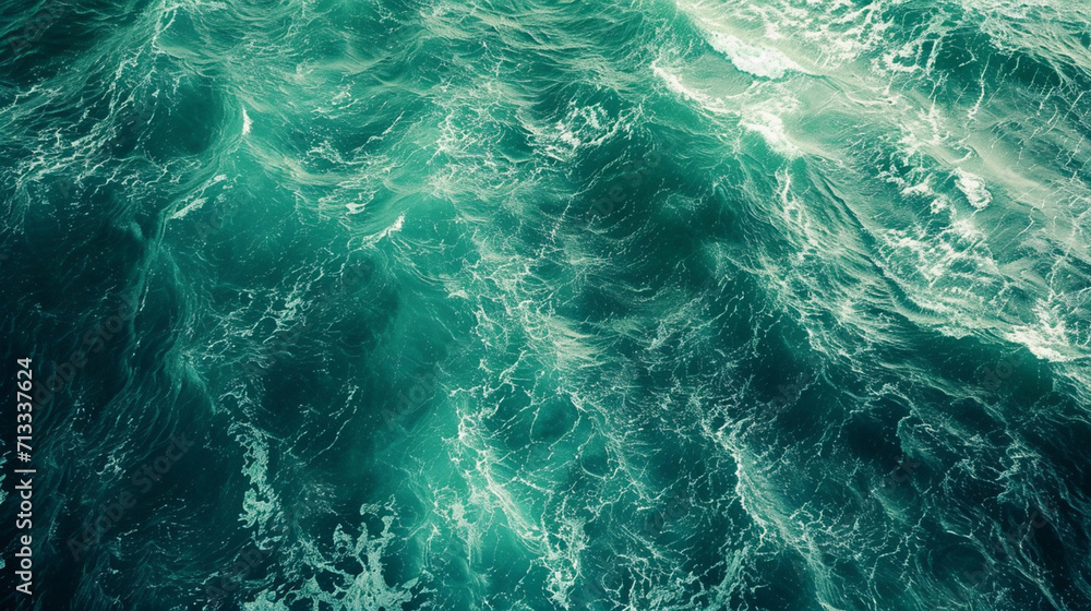 Fototapeta premium A background containing the green waves of an ocean