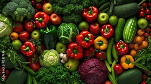 Fresh and healthy colorful vegetables