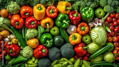 Fresh and healthy colorful vegetables