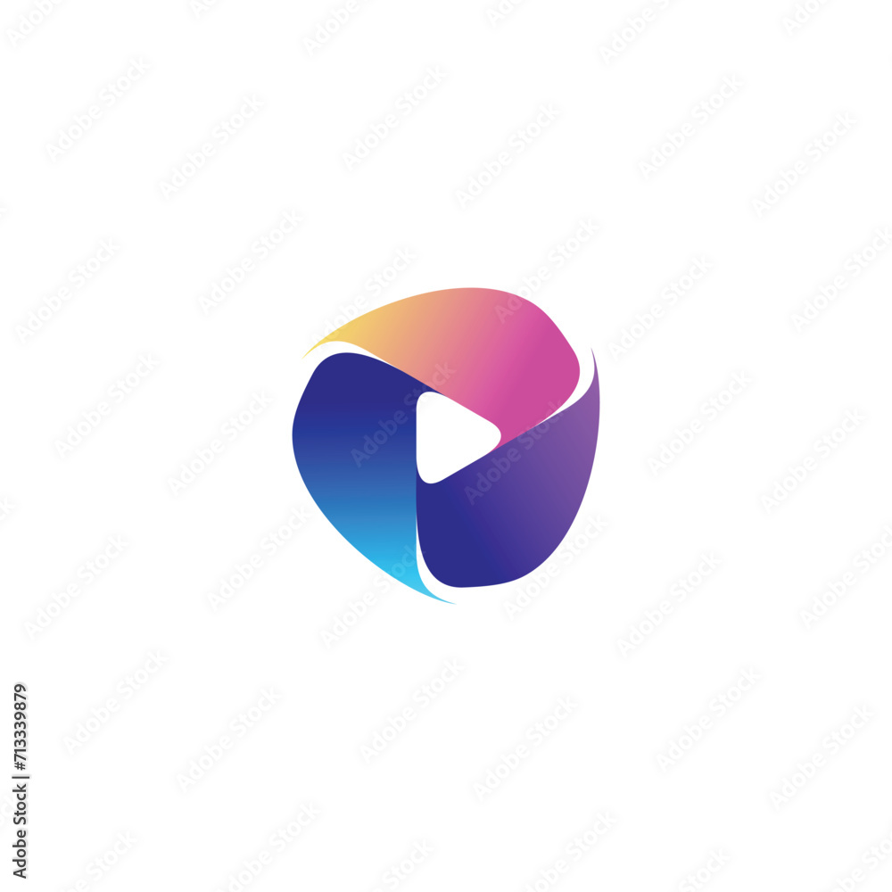 Creative Idea colorful Play media logo digital Creative Idea colorful Play media logo digital