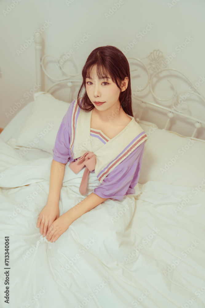 A girl who just woke up A girl who just woke up
